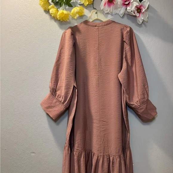 H&M Dusty Rose Maxi Dress with V-Neck - Picture 7 of 11